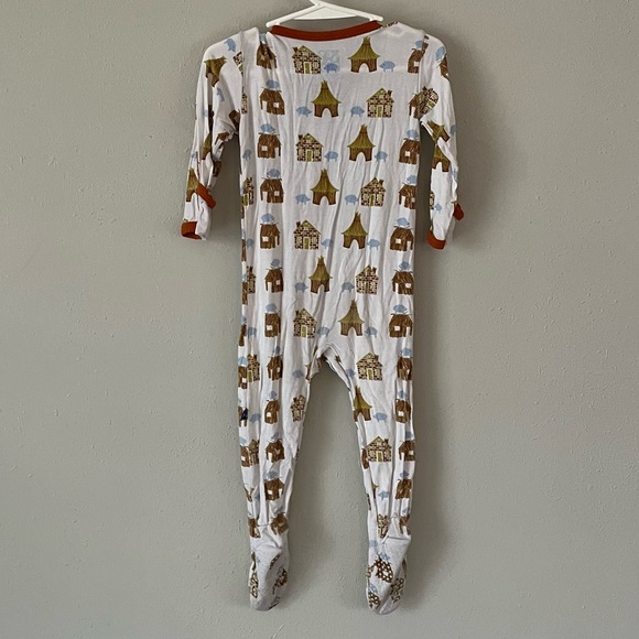 Kickee Pants Footed Storybook Three Little Pigs Bamboo Pajamas Size 18-24 Months - Picture 6 of 10
